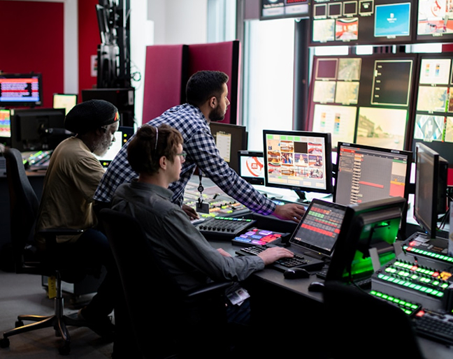 People looking at computer screens